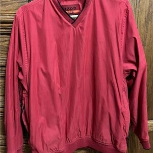 Izod XFG(X-Treme Function Golfwear), burgundy V-Neck pullover, size Small